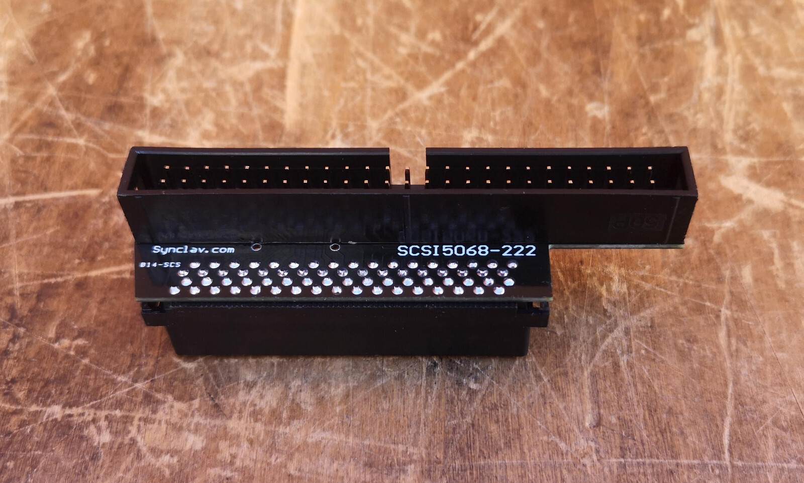 Synclavier 68-pin Mini-Centronics MD68M to 50-pin Male SCSI Winchester Adapter