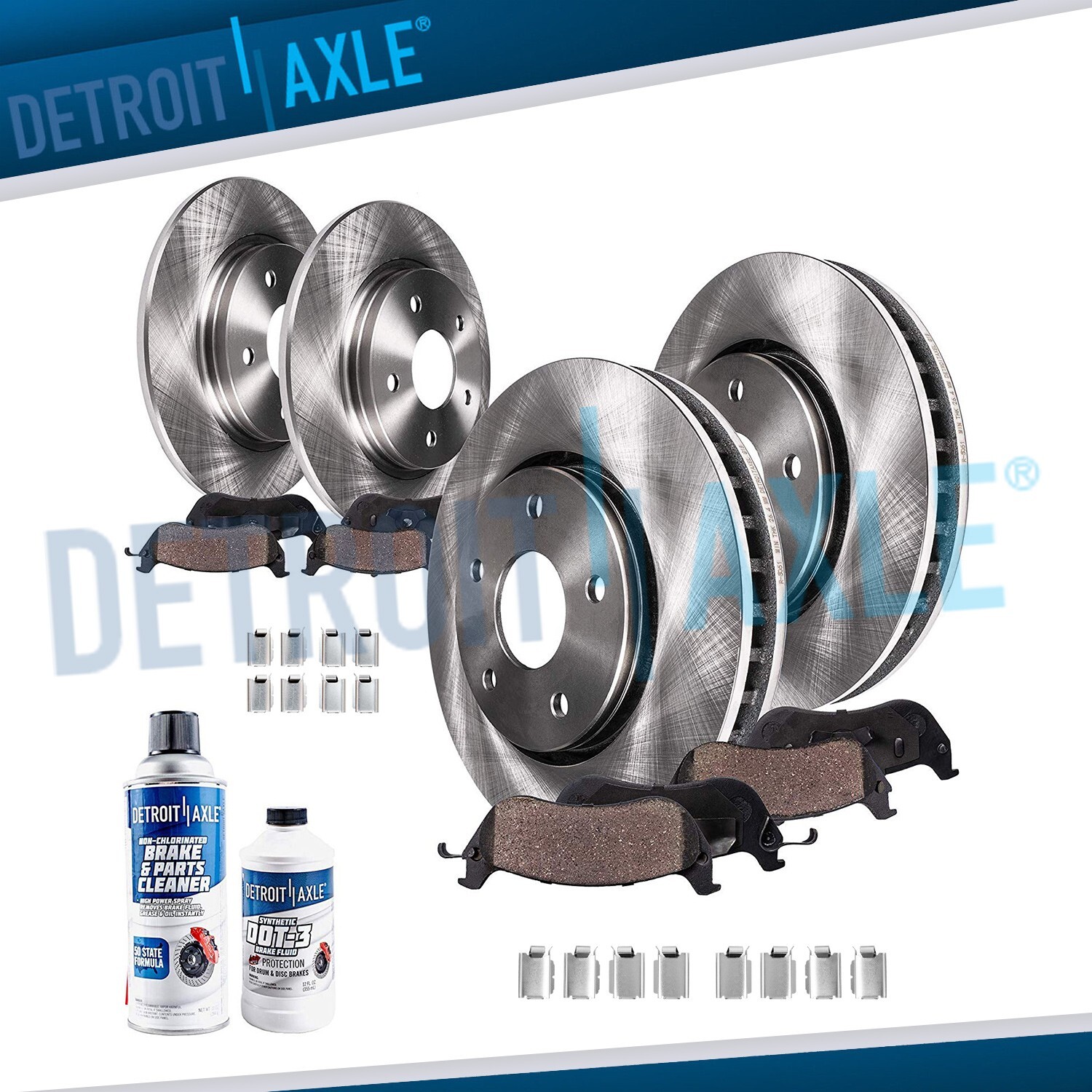11.89" Front and 12.44" Rear Disc Rotors Brakes Pads Kit for Jeep Wrangler JK