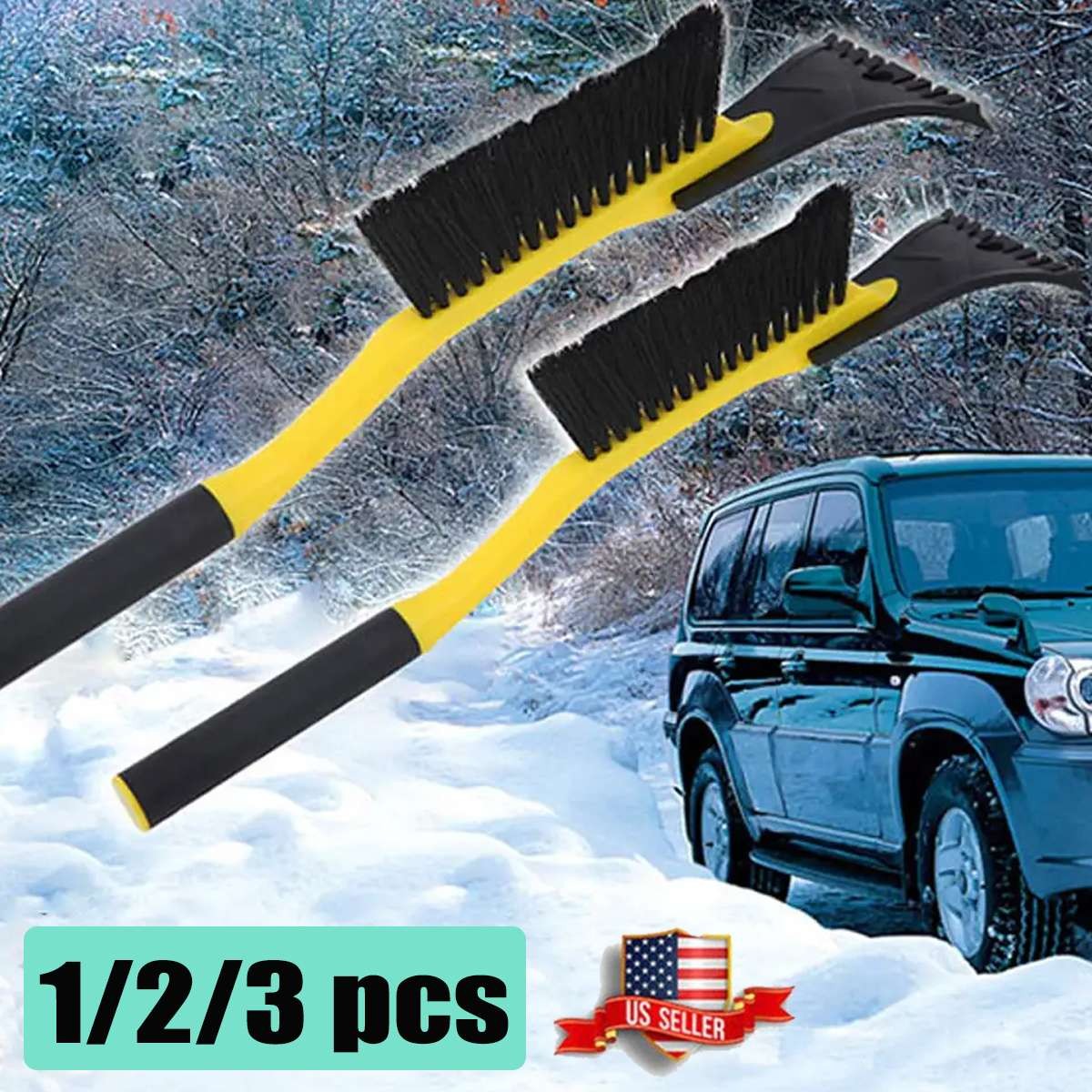 2-in-1 Car Snow Brush with Ice Scraper Car Truck SUV Windshield Remover Tools