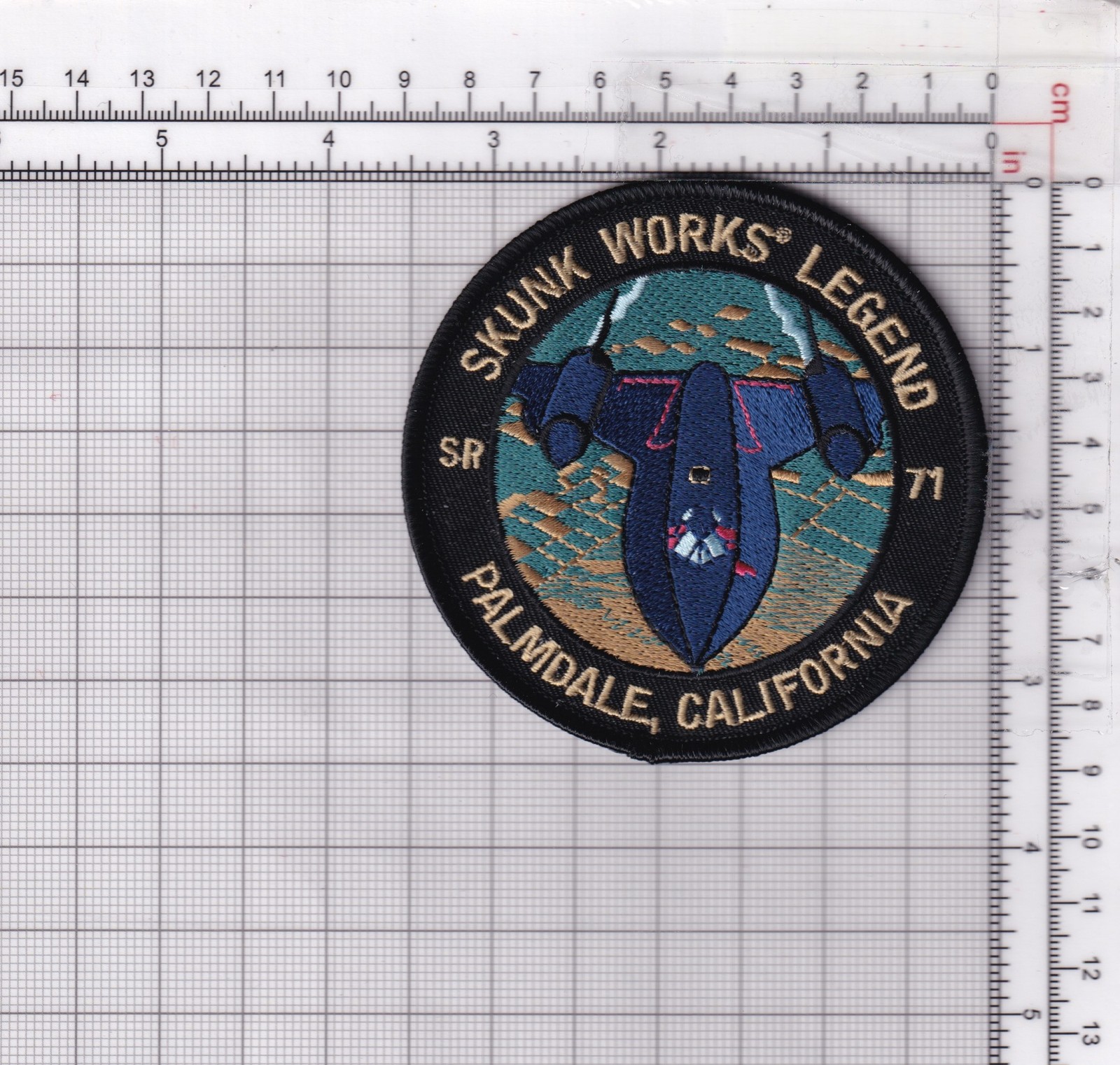 Lockheed Martin SR-71 Palmdale, 3.5 in Embroidered Patch - Hook and Loop