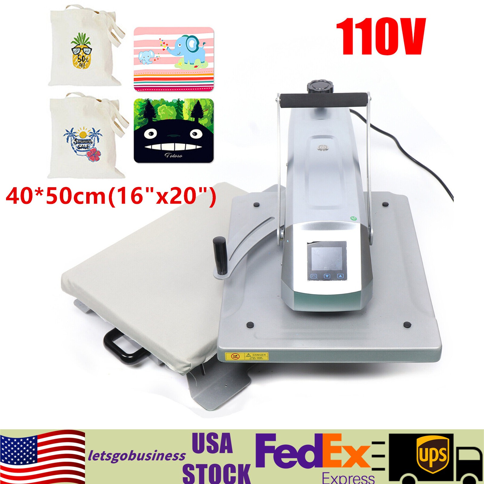 Heat Press Machine Digital control Clamshell 16x20 SWING AWAY T Shirt Heat Press