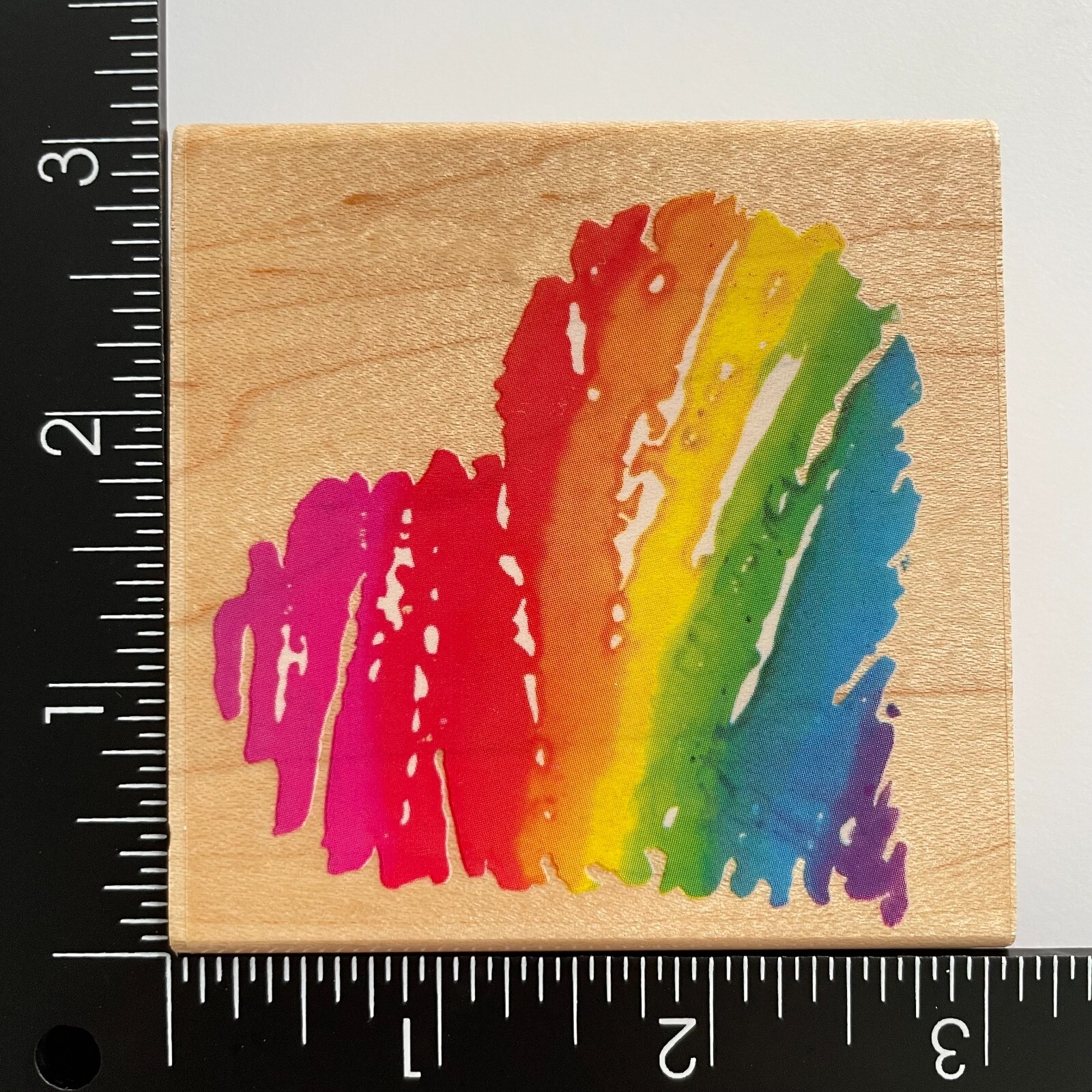 Stampendous Bold Scribble Heart Q010 Wood Mounted Rubber Stamp