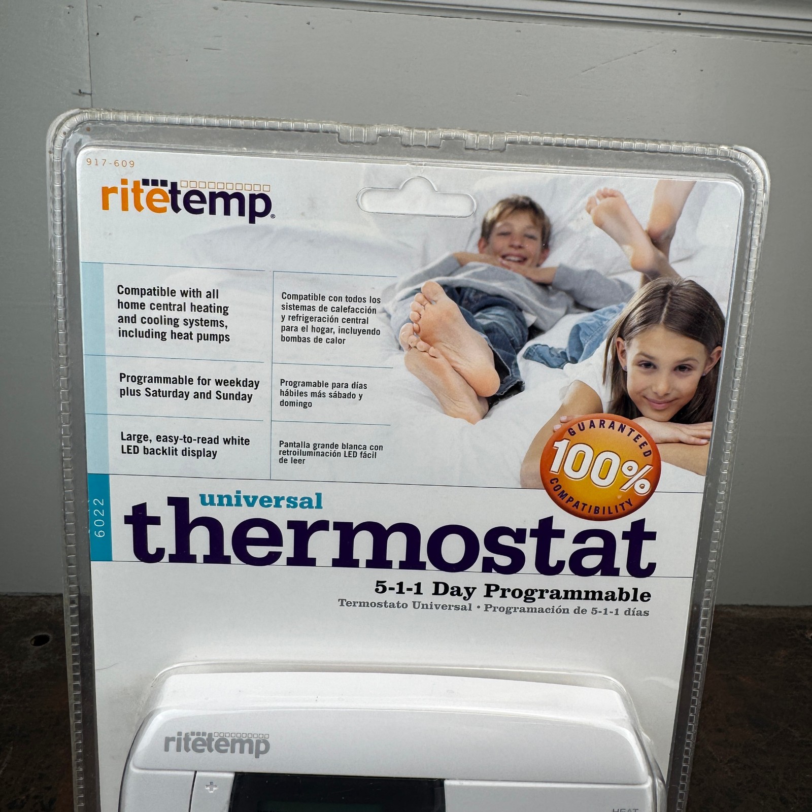 RiteTemp 6022 Universal 5-1-1 Programmable Thermostat New & Sealed