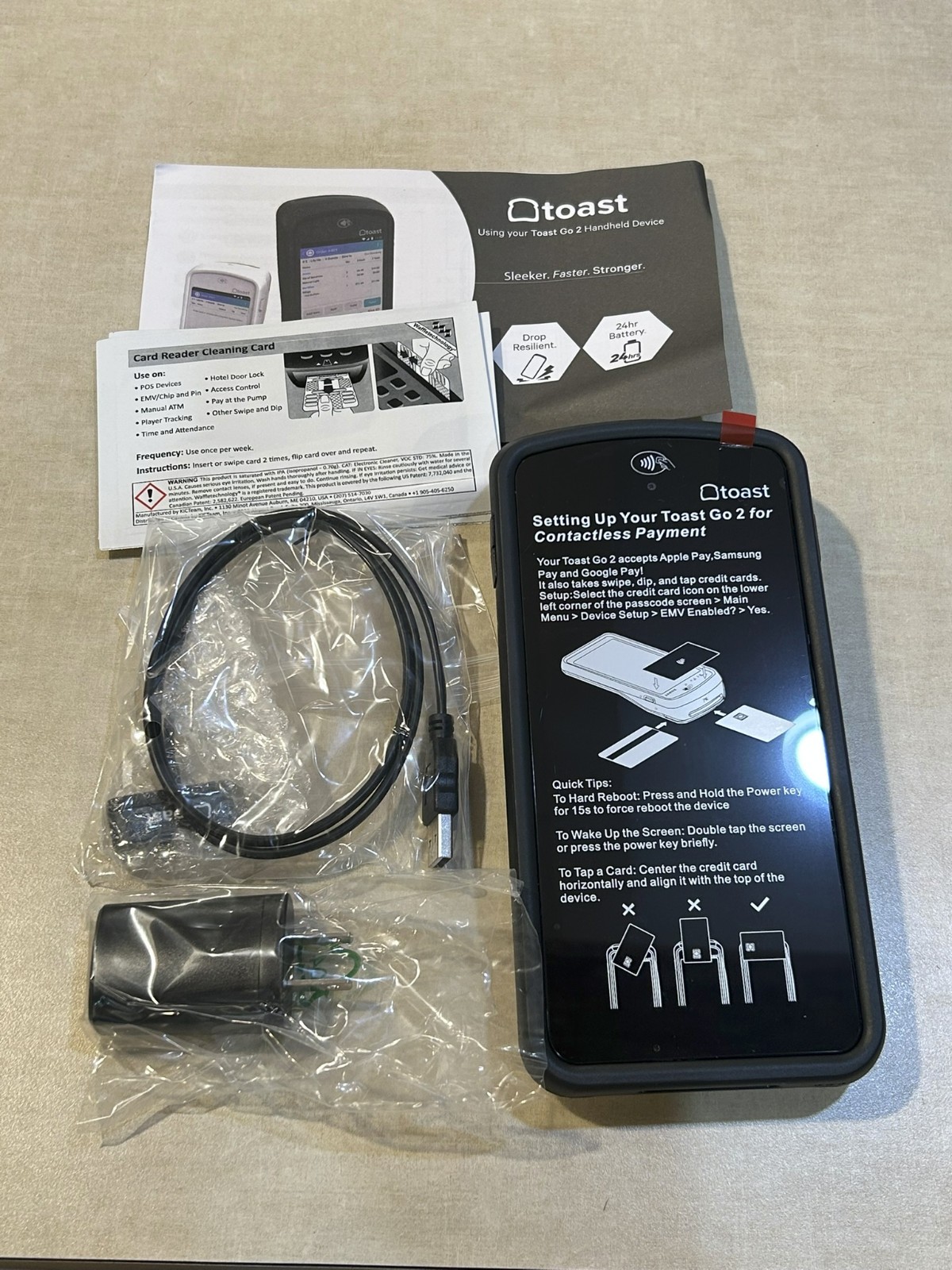 NEW Open Box Toast Go 2 Handheld POS Terminal Never Deployed Model TG200