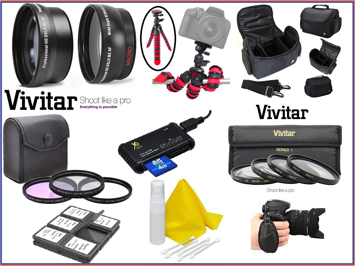 Pro Hi Def Super Deluxe Accessory Pack Bundle For Nikon D3500