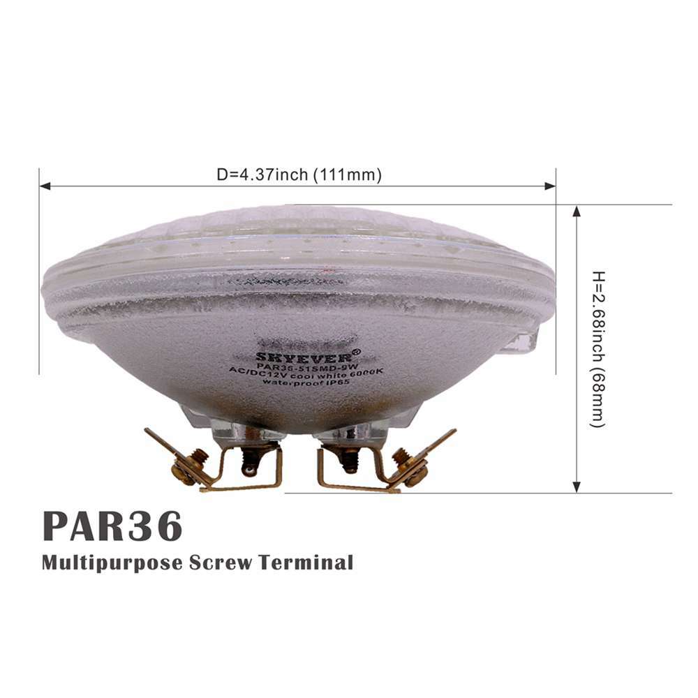 4 Pack Par36 LED Light 12V 12W(EQ to 75W Halogen Lamp),Waterproof,Outdoor Garden