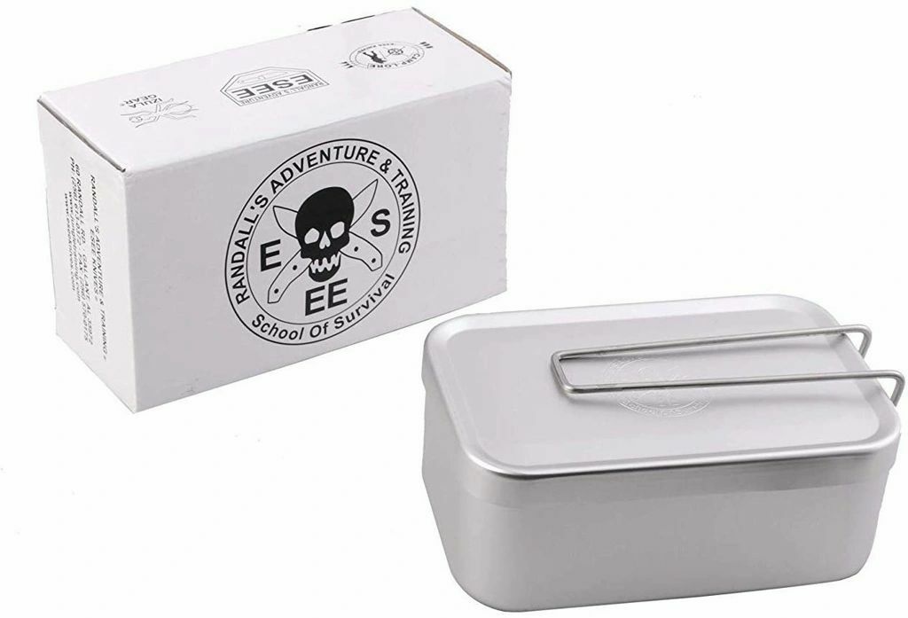 ESEE KNIVES ALUMINUM LARGE MESS SURVIVAL COOKING TIN FOLDING HANDLE - BRAND NEW
