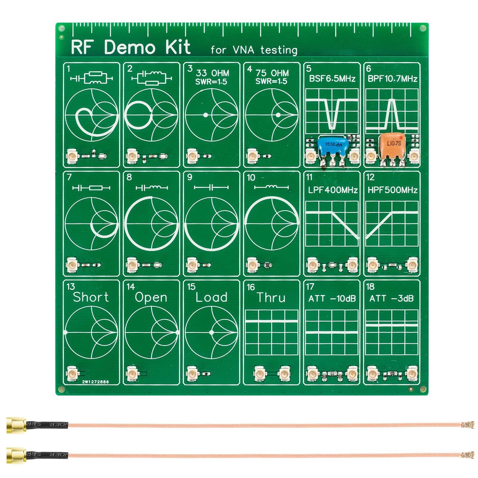 RF Filter Attenuator Kit for NanoVNA-H/F, RF Tester Board, Vector Network Analyz