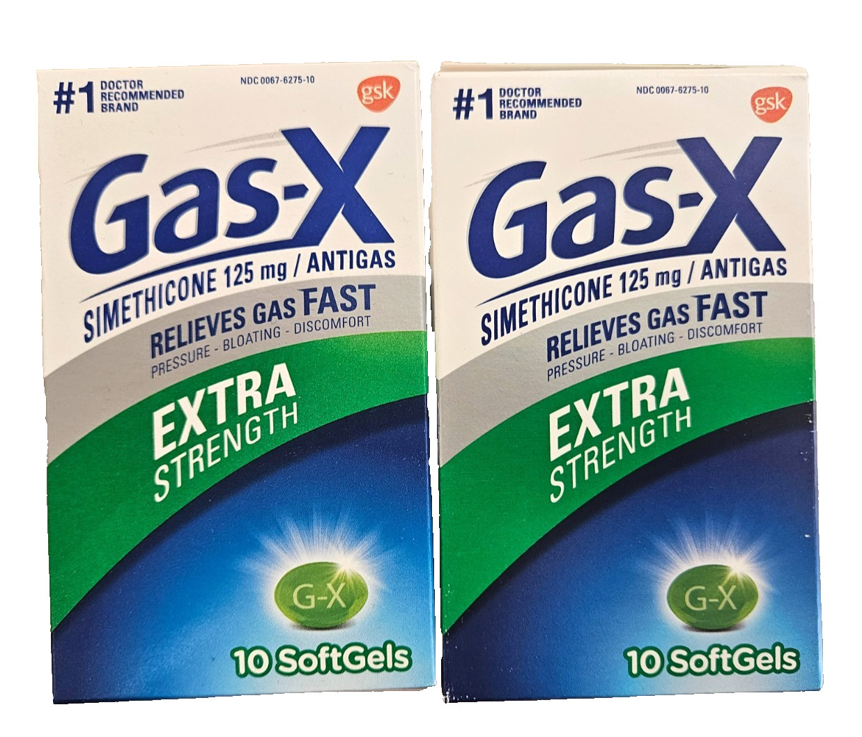 GAS - X Gas Relief Simethicone 125mg Extra Strength SOFTGELS 10ct ( 2 boxes ) ^^