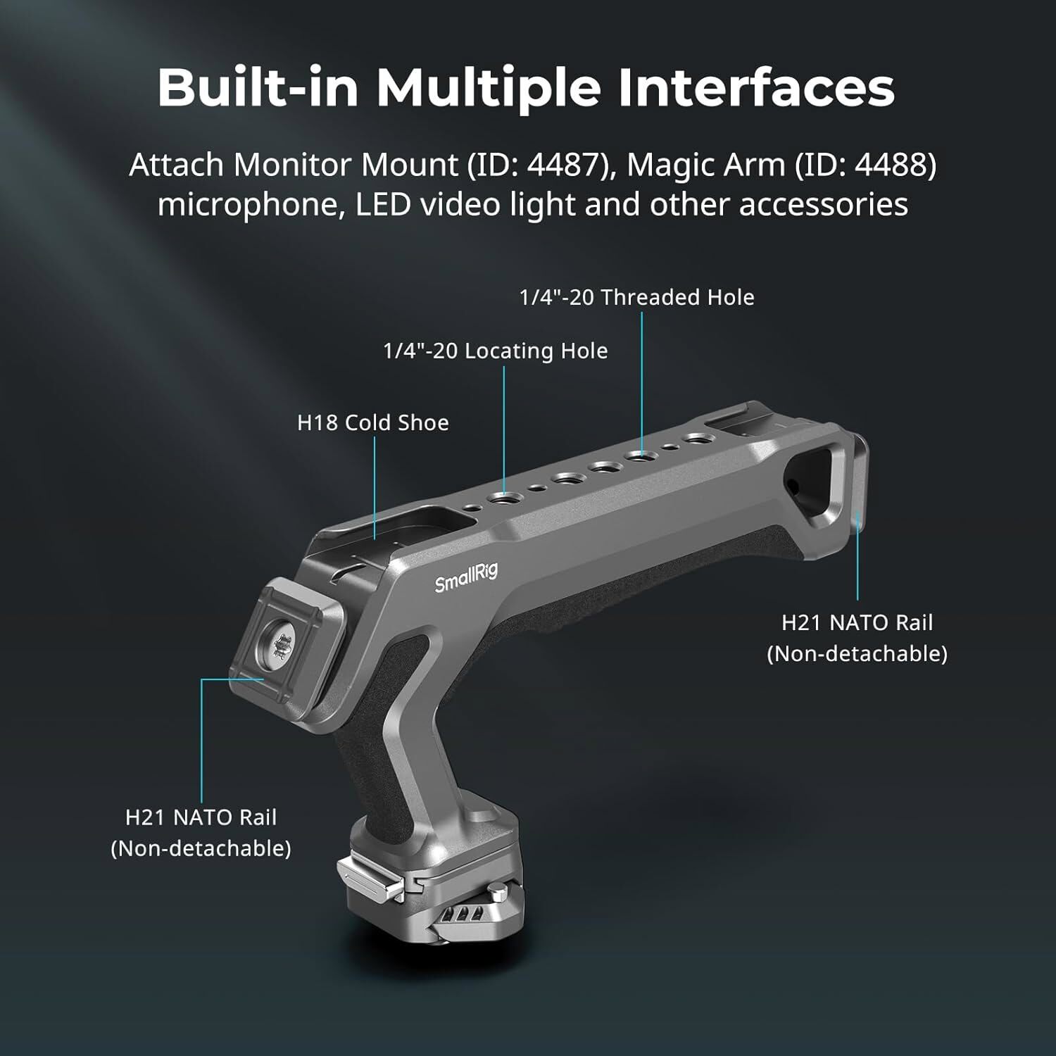 SmallRig Quick Release Top Handle with Quick Release Slider 15kg Max. Load