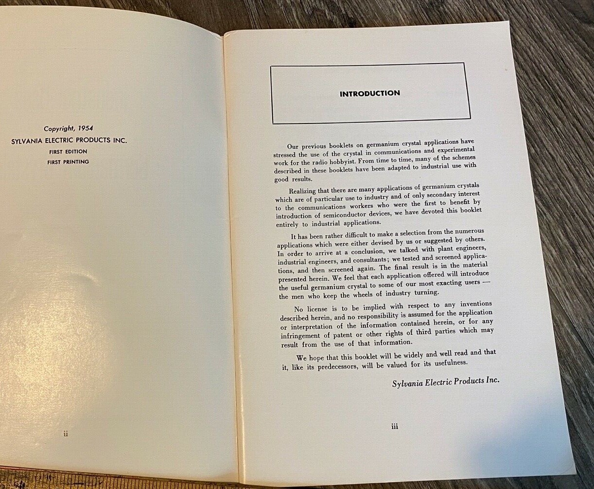 Sylvania Industrial Uses for Germanium Crystals 1954