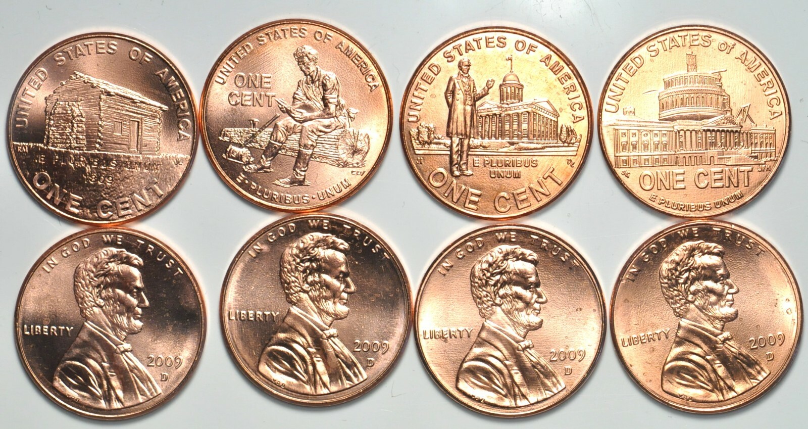 2009 P&D Lincoln Bicentennial uncirculated set. 8 coins from original rolls.