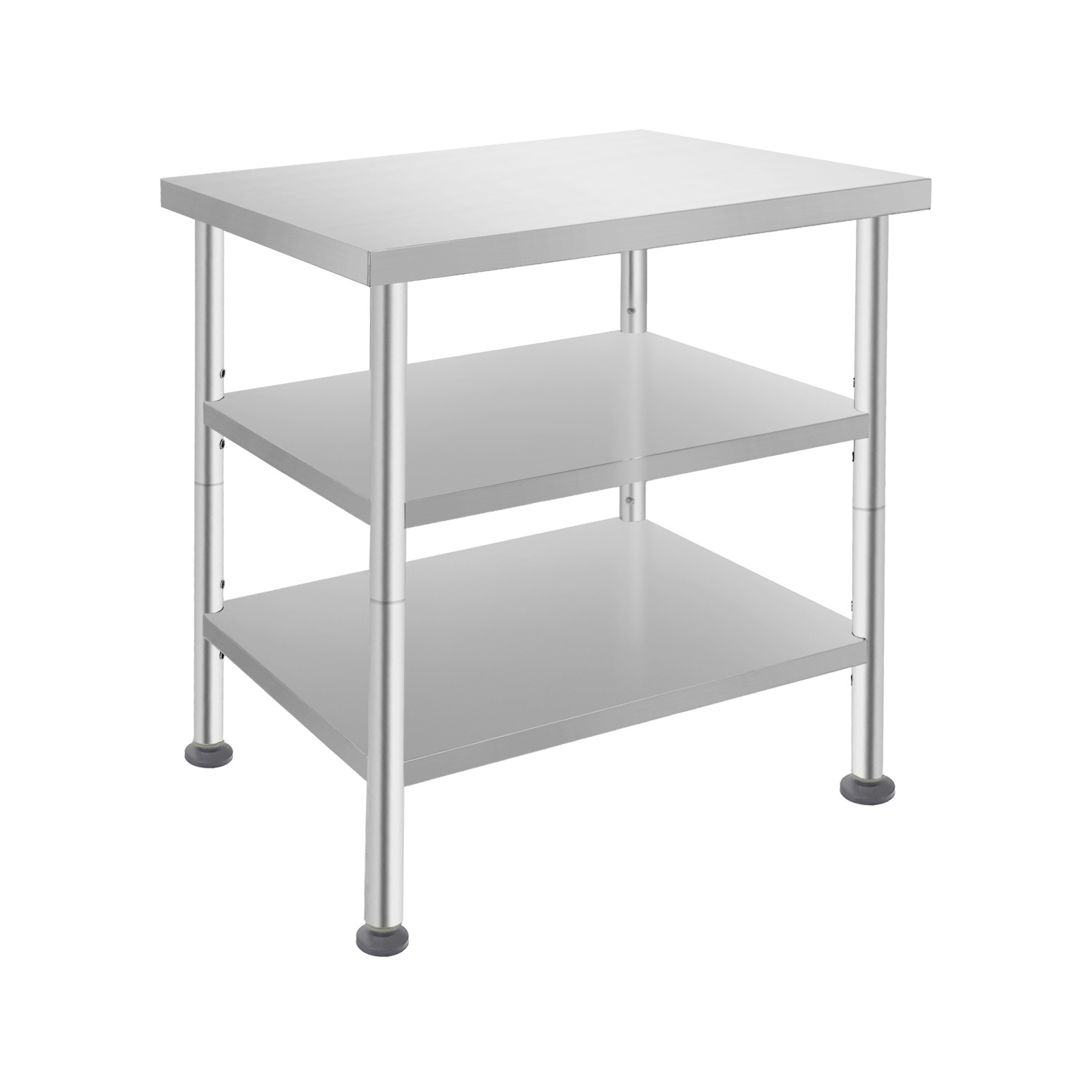 Work Table Commercial Work Table with Adjustable Under Shelves 3-Tier Work Table