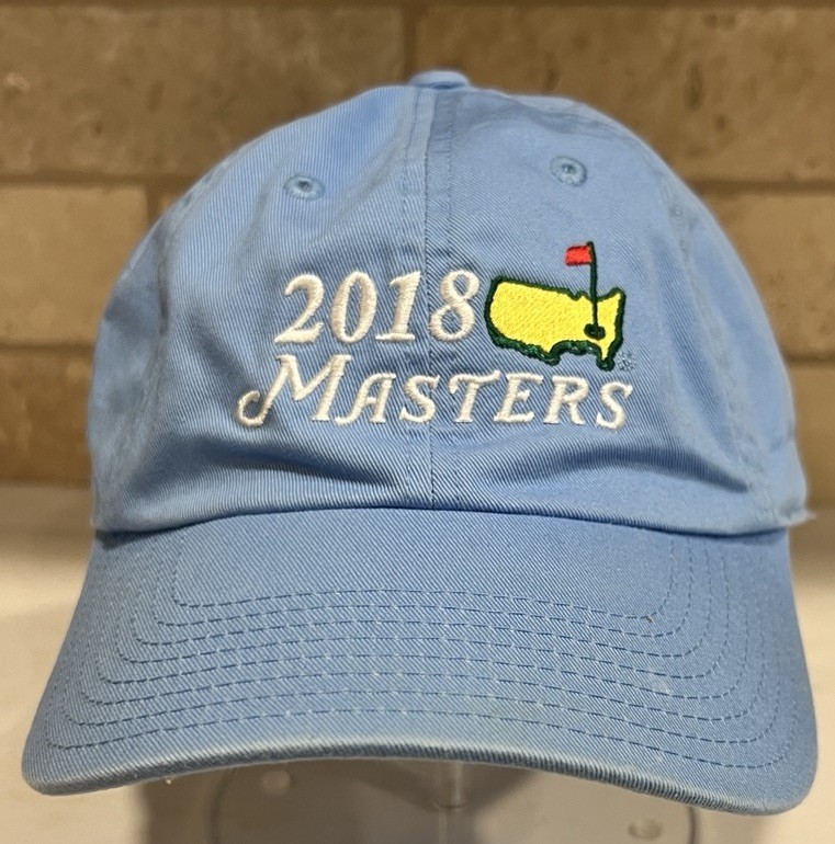 2018 Masters Augusta National American Needle Blue Embroidered Cap Hat Cotton