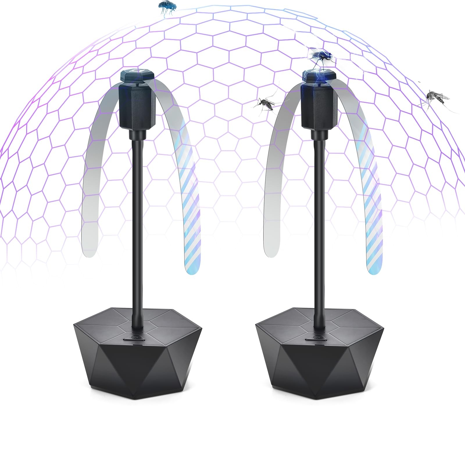 Fly Bug Fans for Food Tables, Fly Control Spinner Table Top Keep Flies Away f...
