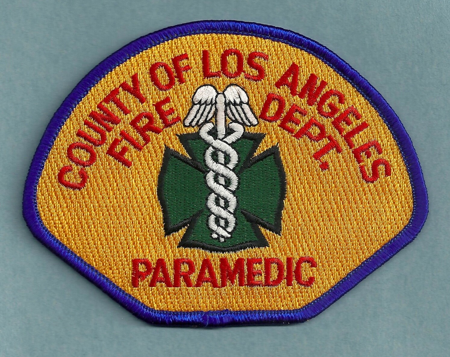 LOS ANGELES COUNTY CALIFORNIA FIRE DEPARTMENT PARAMEDIC PATCH