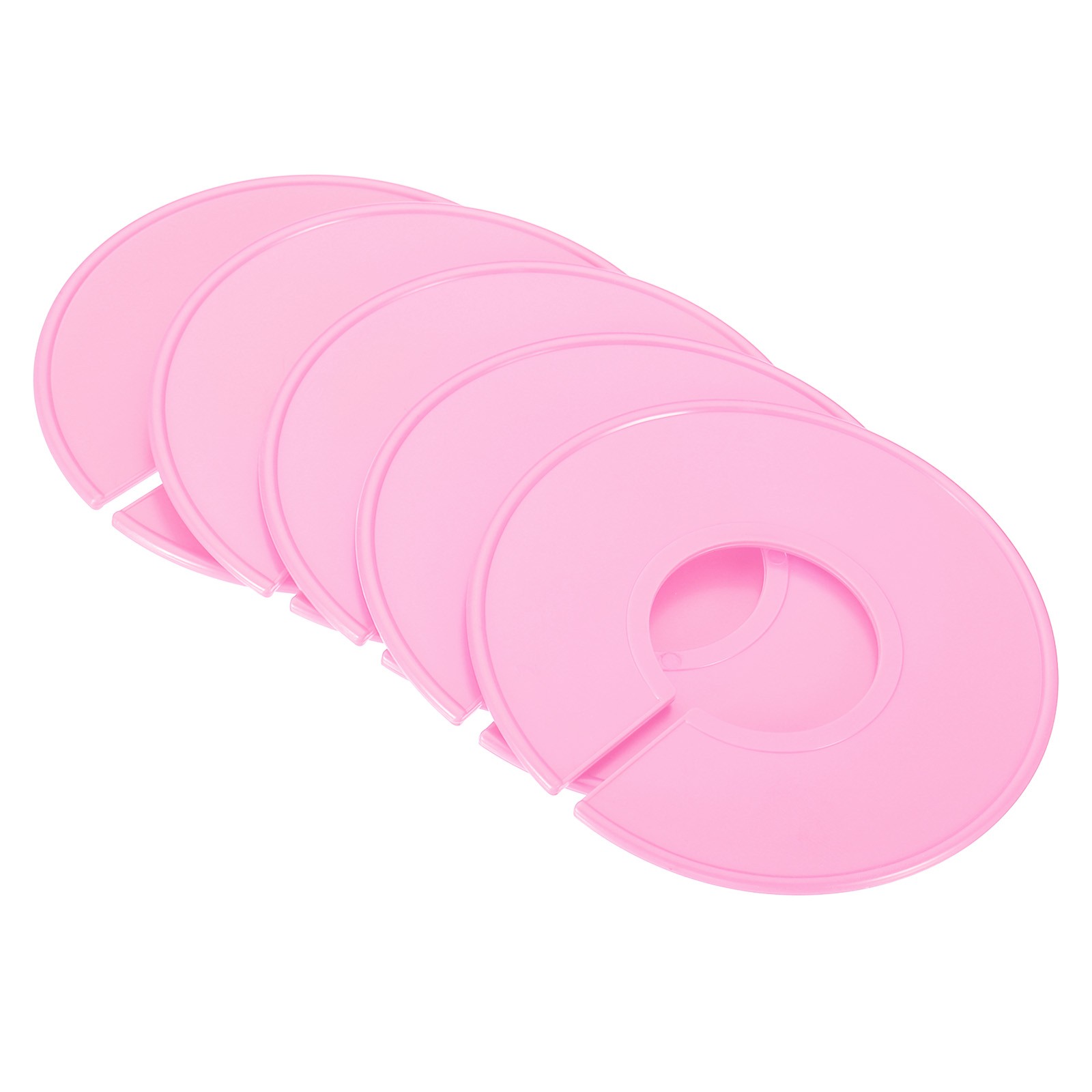 6pcs Clothes Dividers Clothing Rack Size Dividers Round Separator Pink