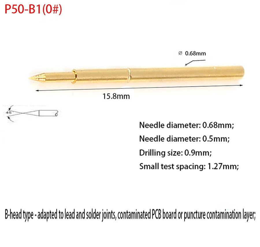 Multiple Types Spring Test Probe Pogo Pin Receptacle Tool Set 0.68mm-2.36mm Dia