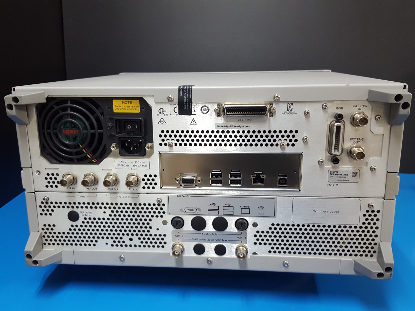 Keysight E5071C: Network Analyzer, 100kHz-4.5GHz, W/Opt. 245 WIN7 (2300)