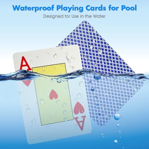 Octagonal Inflatable Game Table with Waterproof Playing Cards, Inflatable Blue