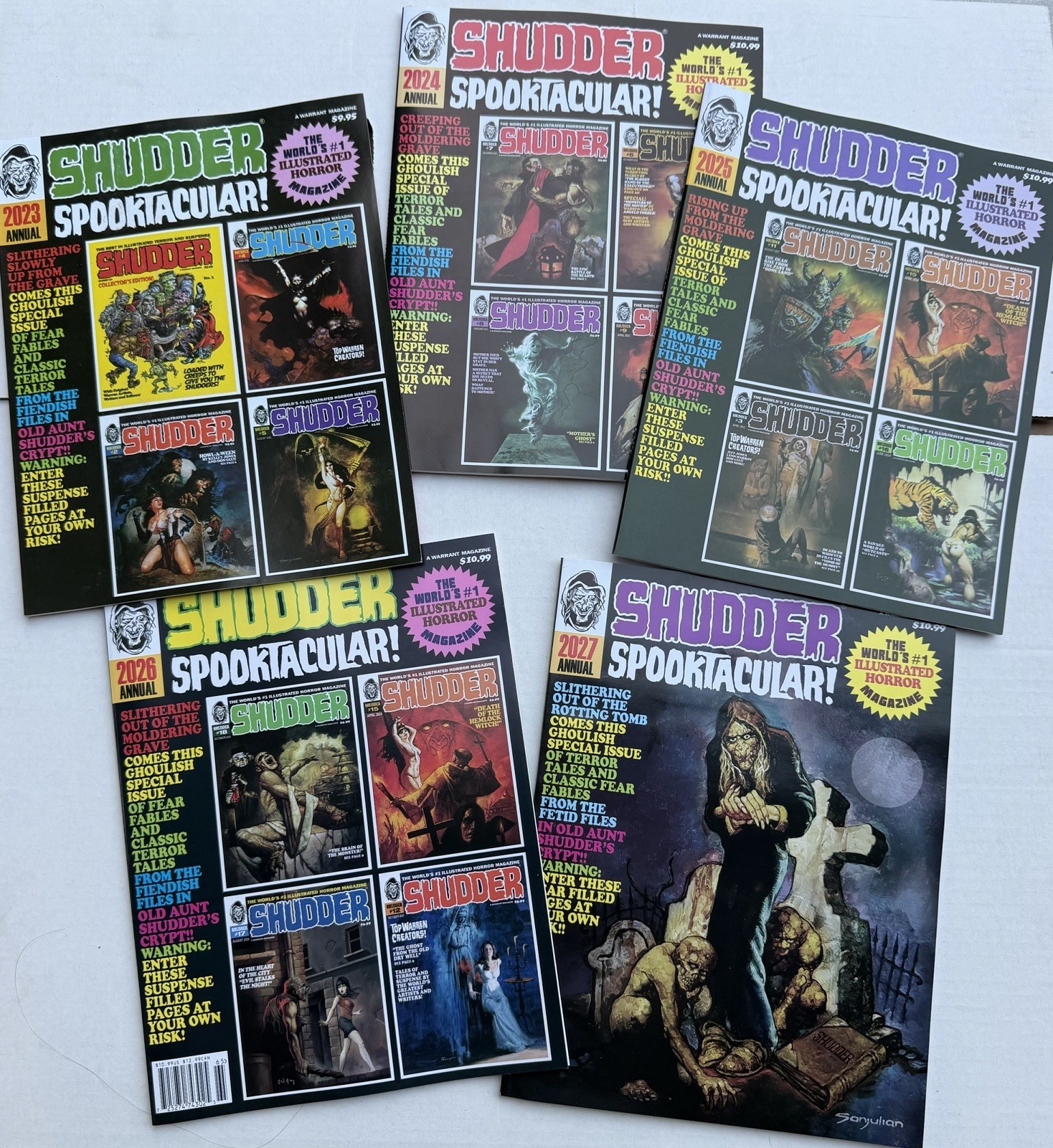 Shudder Magazines #1-31 Complete Set Warrant Publishing Plus Spooktacular Issues