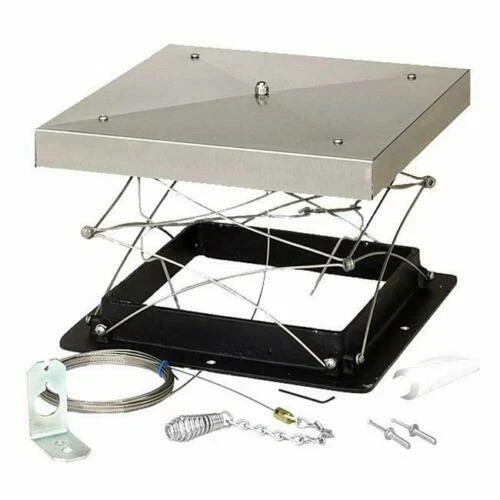 Lock-Top 09120 Energy Saving 13" x 13" Chimney Damper and Cap Combo