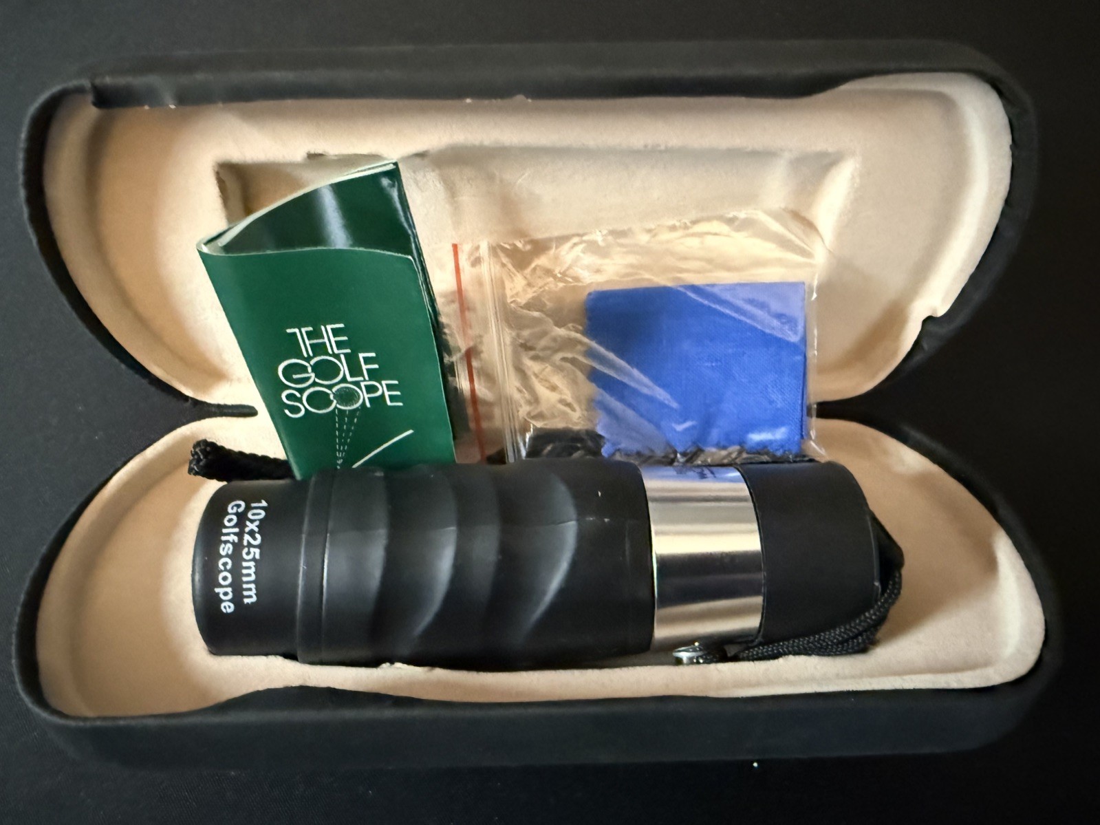 The Golf Scope Precision Optical Distance Finder 50-200 Yards Excellent w/Case
