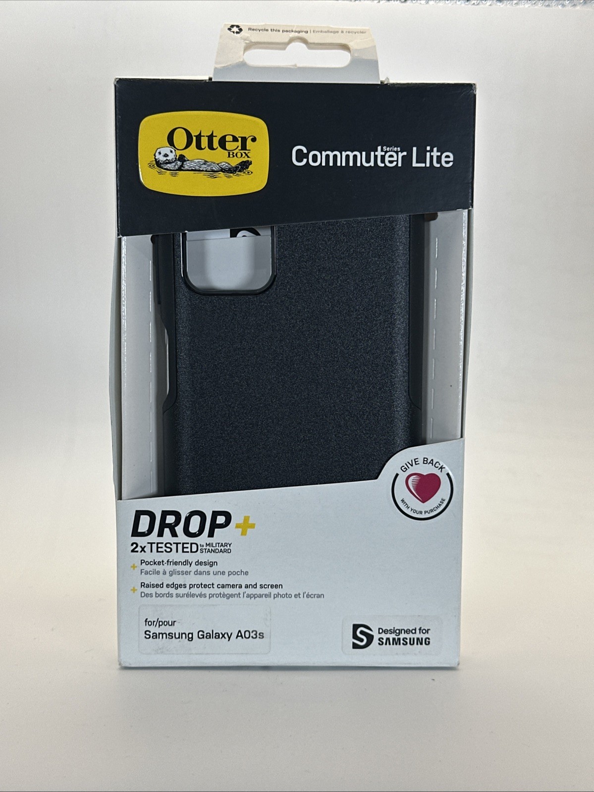 OtterBox Commuter Lite Samsung Galaxy A03s Black Slim Shockproof Case