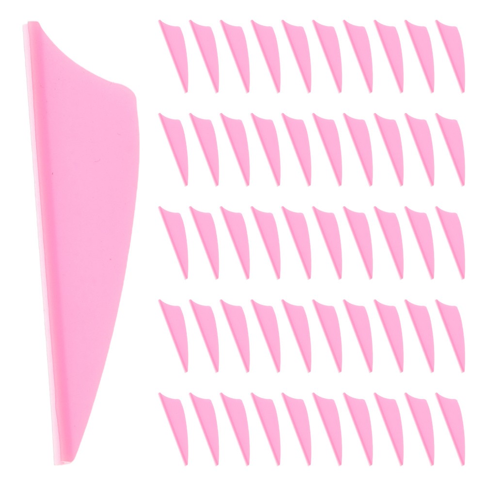 60 Pcs Plastic Arrow Fletching Shield Shape Vanes For Archery Shooting