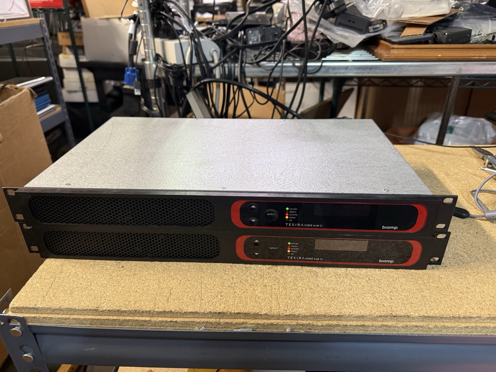 2 x Biamp Tesira Forte AVB CI Digital Audio Signal Processor LOT 2 w/ Connectors