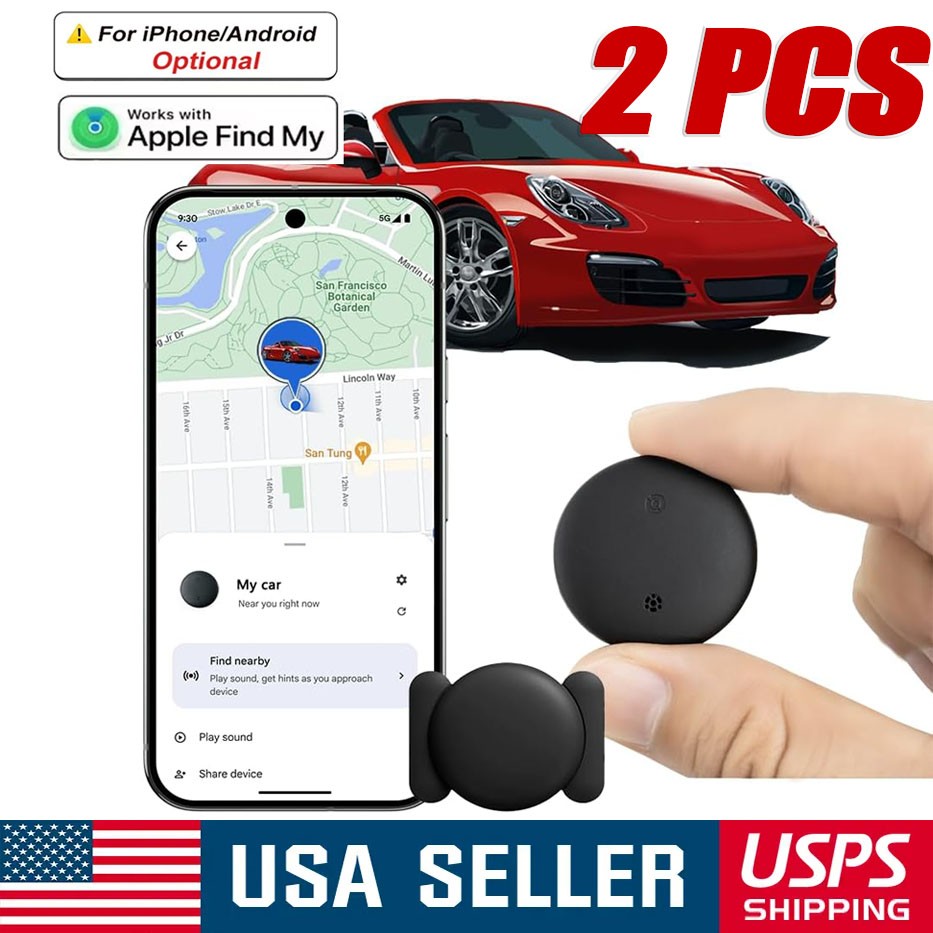 2PCS GPS Tracker for Vehicles Car Tracking Device,Mini Hidden for iPhone Android