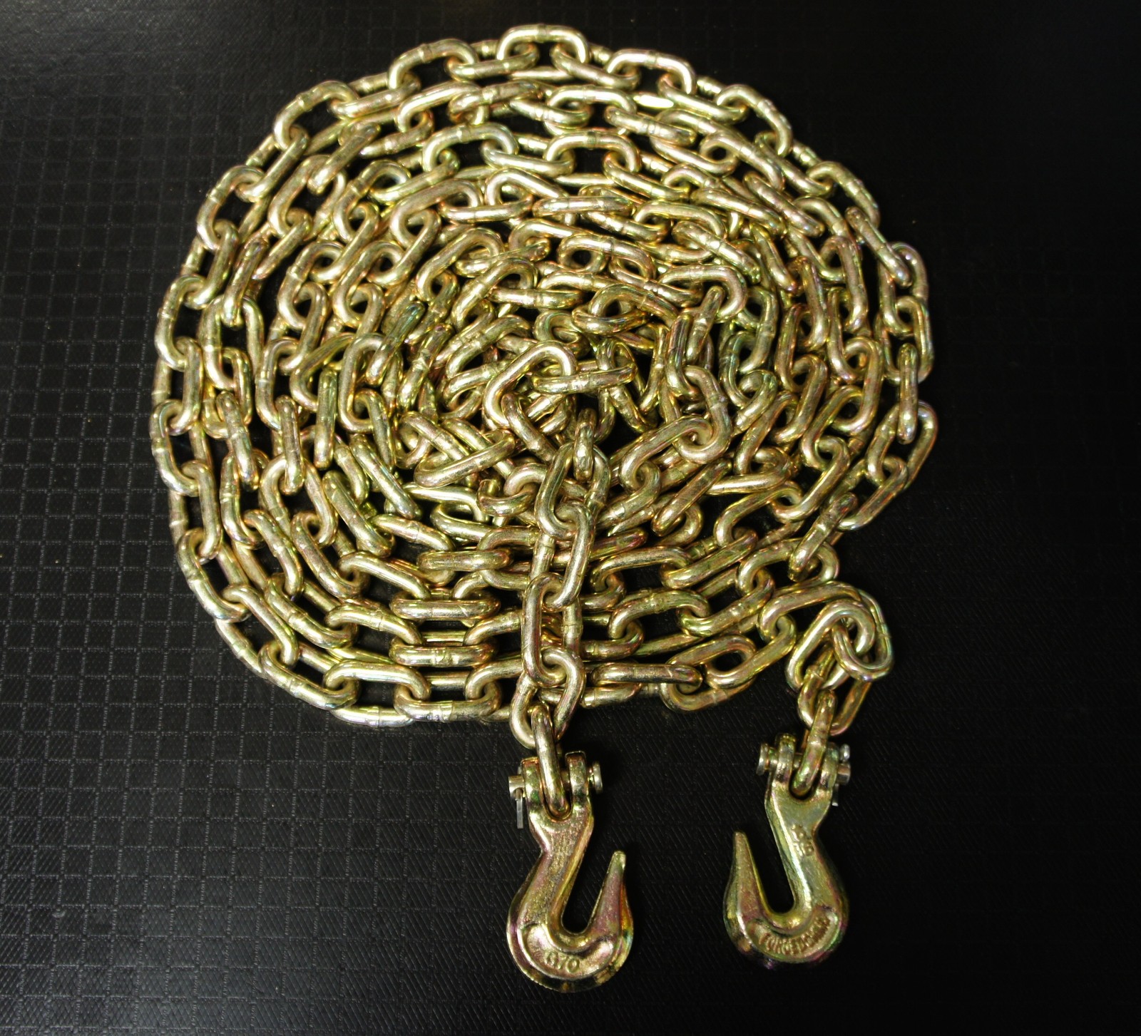 2 G70 5/16" x 25' Chains Tow Chain Binder Tie Down Flatbed Truck Trailer Chain