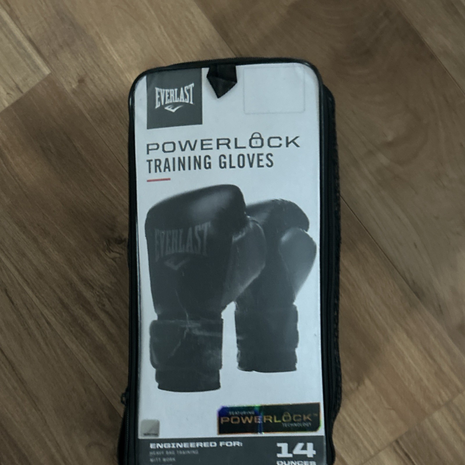 Everlast Powerlock Training Gloves 14oz Black 14 oz. Boxing Sparring Equipment
