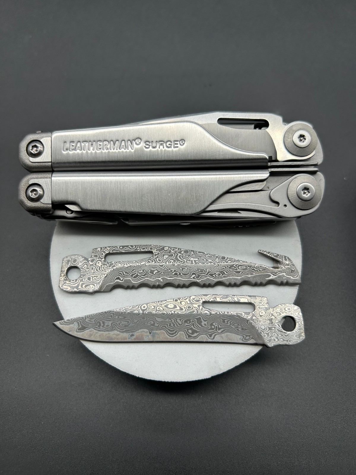 GearNexon VG10 Damascus Main Blade & Saw Set for Leatherman Surge Multi-Tool