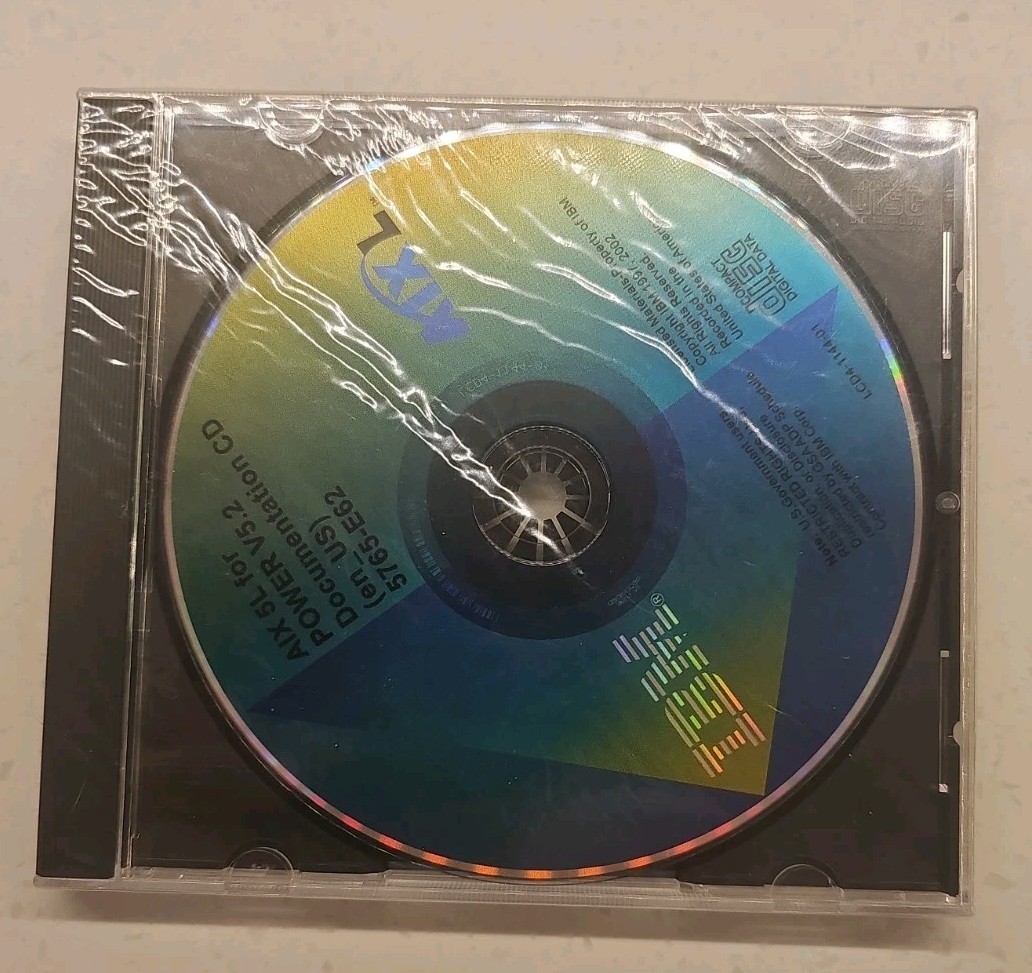 LCD4-1144-01 ~ IBM AIX 5L for POWER V5.2 Documentation CD ~ 5765-E62 ~ 2002