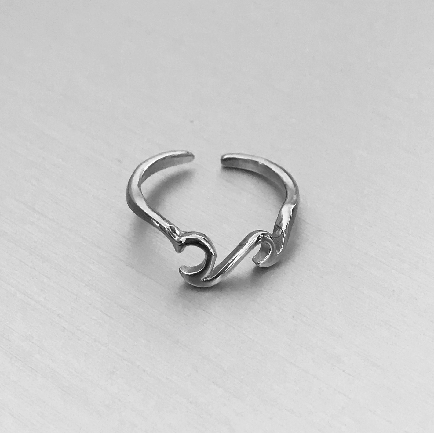 Sterling Silver Little Waves Toe Ring, Silver Ring, Wave Ring, Ocean Rings