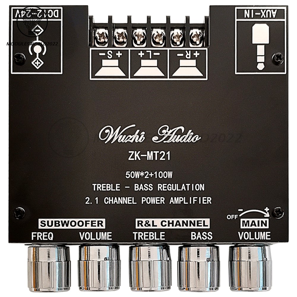 ZK-MT21 2.1Channel Bluetooth Audio Power Amplifier Board Subwoofer 50W+50W+100W