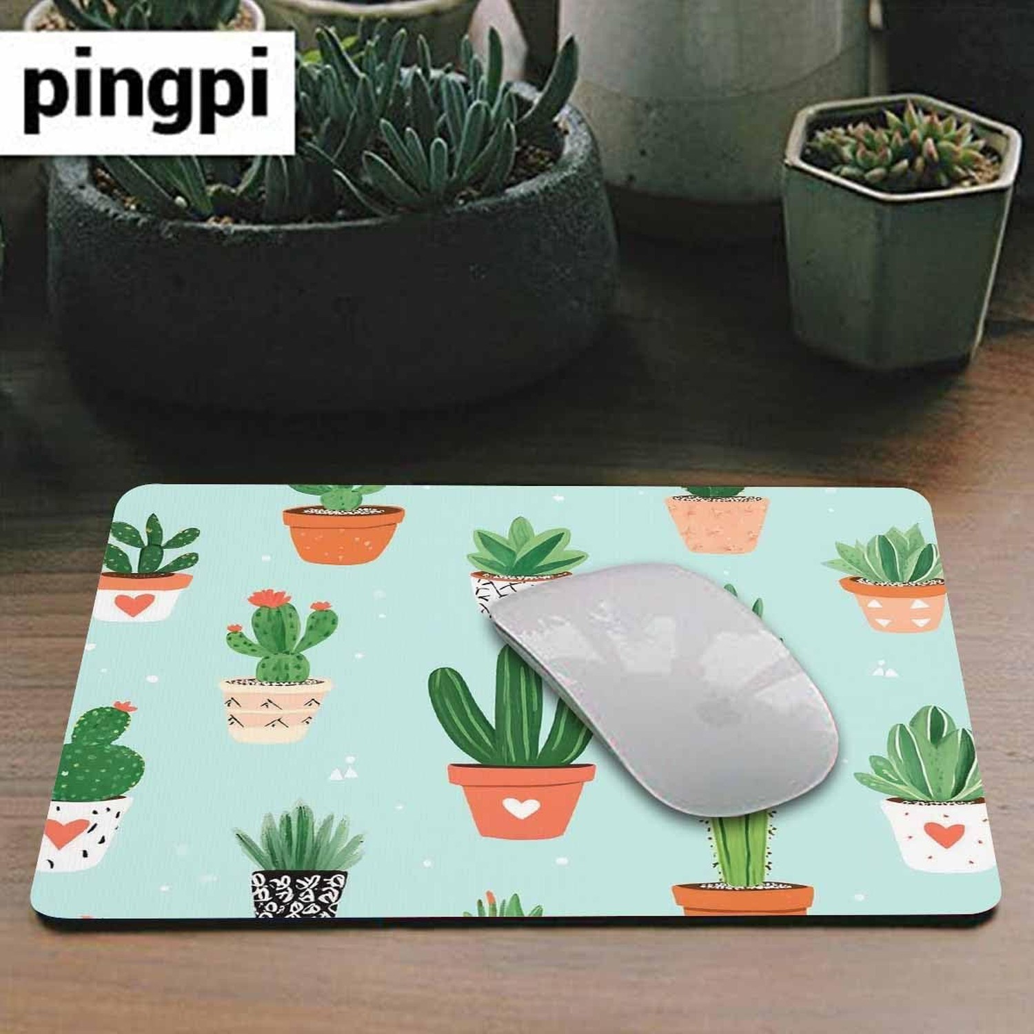 Succulents Cactus Mouse Pad Mousepad Mat - Rectangular - Computer Accessories...