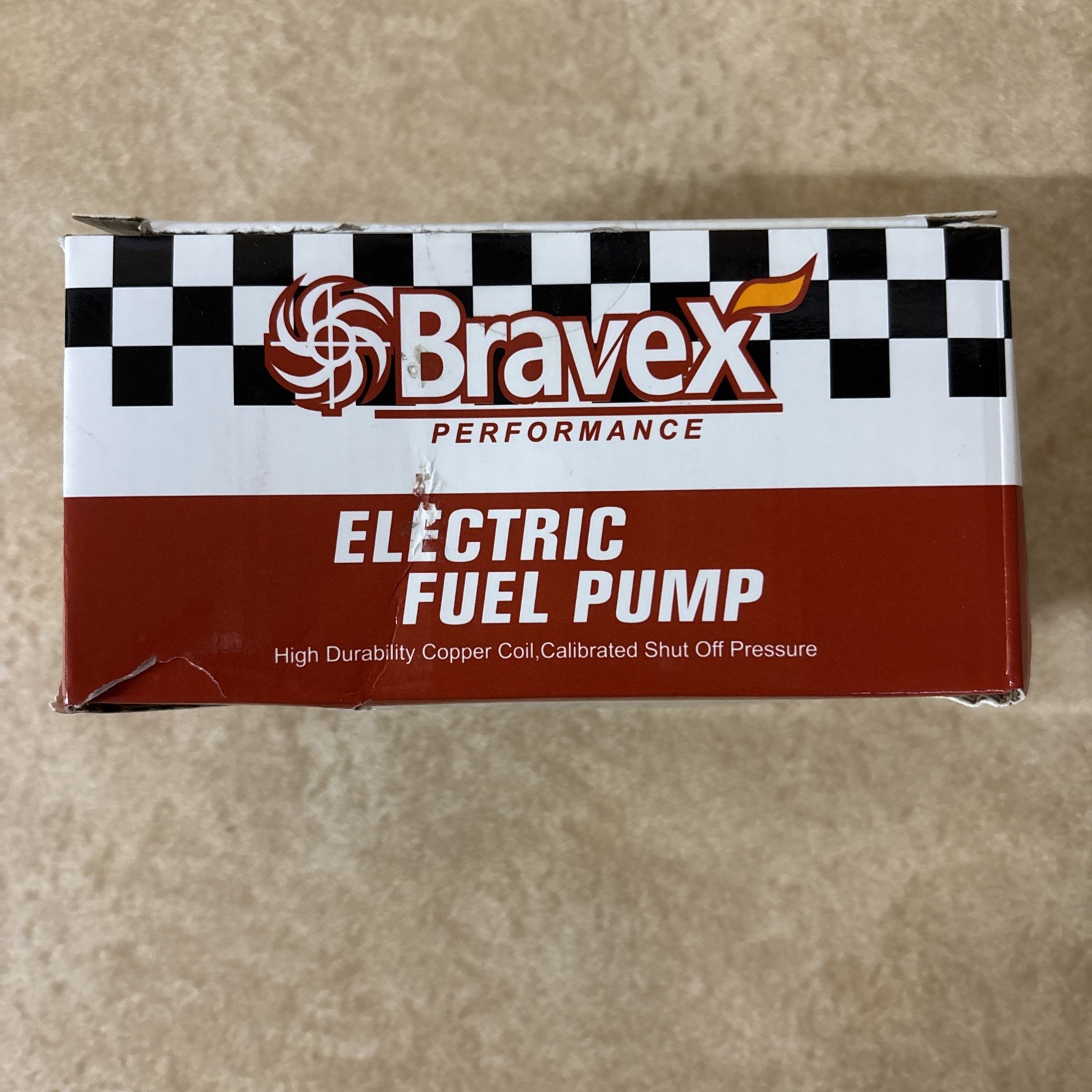 BraveX Performance Electric Fuel Pump E8012KS Coil NEW Open Box