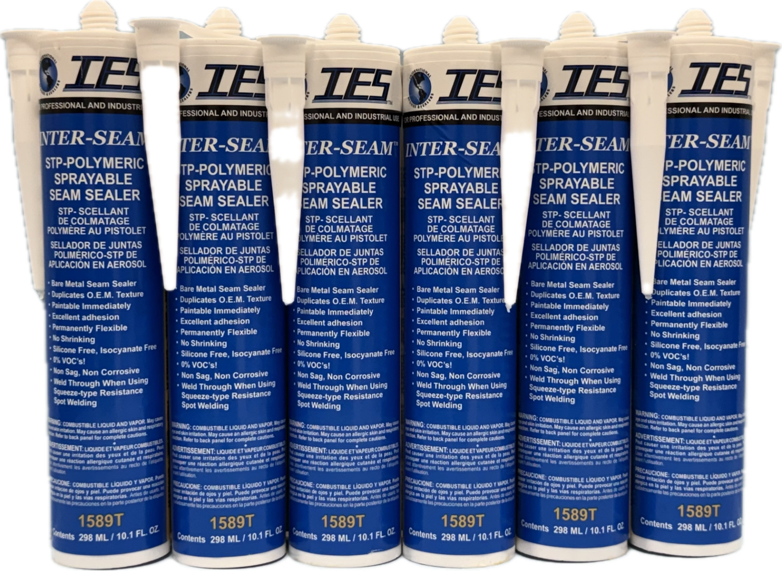 IES 1589T INTEGRA-TAN 10.1 FL. OZ. AUTOMOTIVE SPRAYABLE MS SEAM SEALER (6PK)