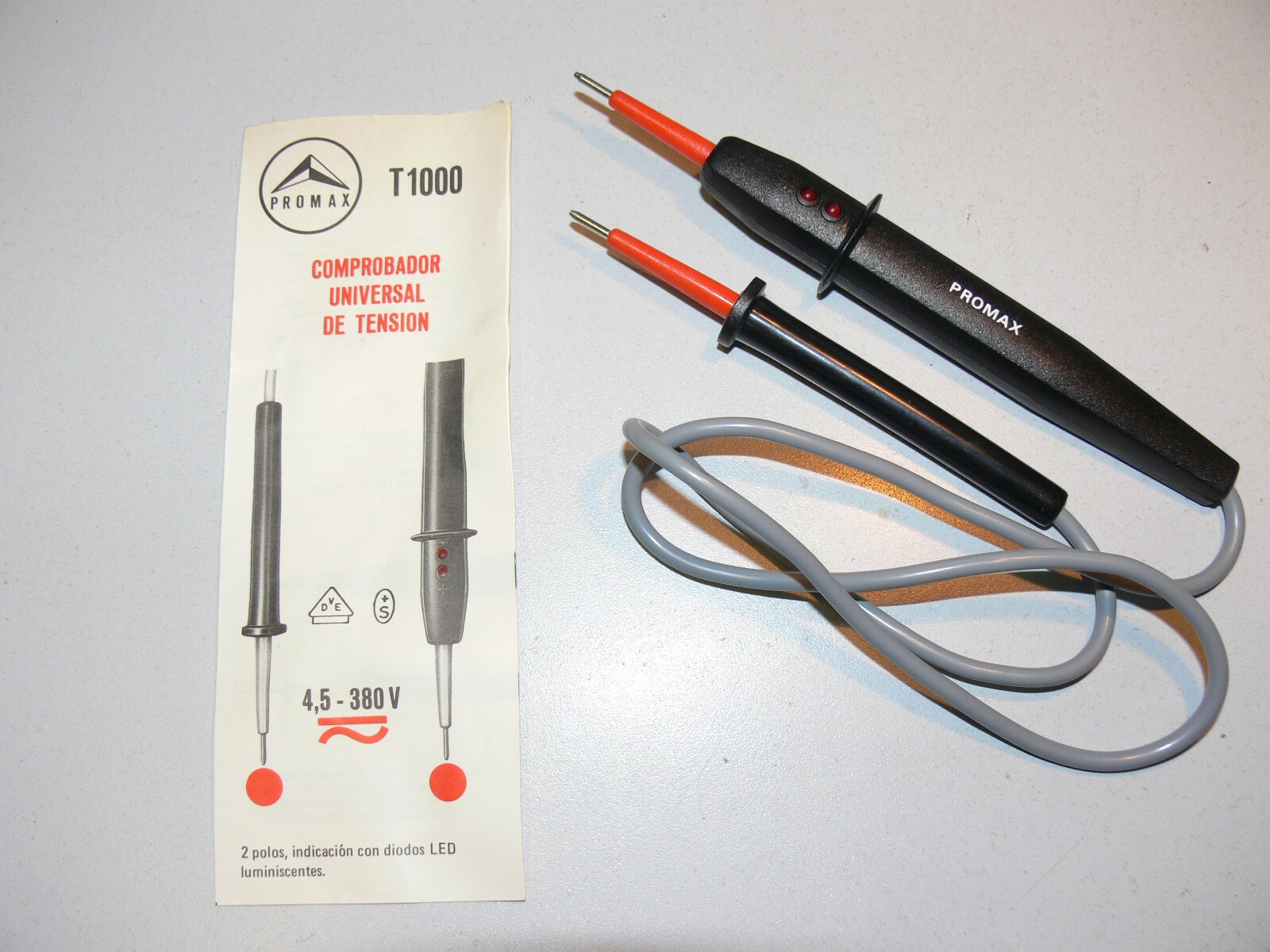 Promax T1000 Détecteur de Tension Phase Testeur Électrique Testeur Testboy