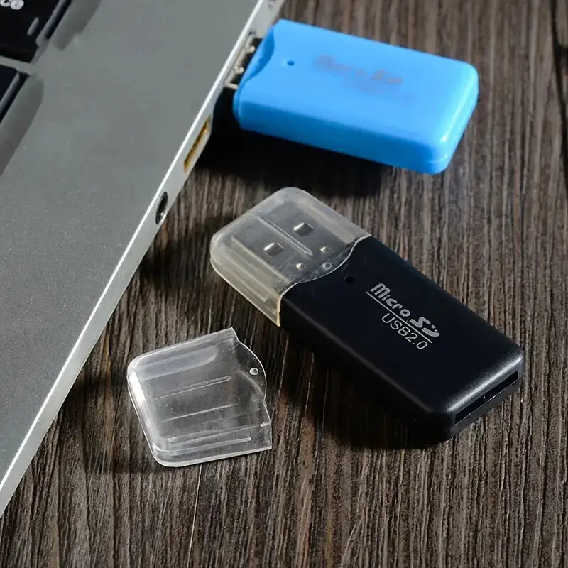 2pc Micro 2.0 USB SD Card Reader High Speed Adapter Mobile Laptop Phone