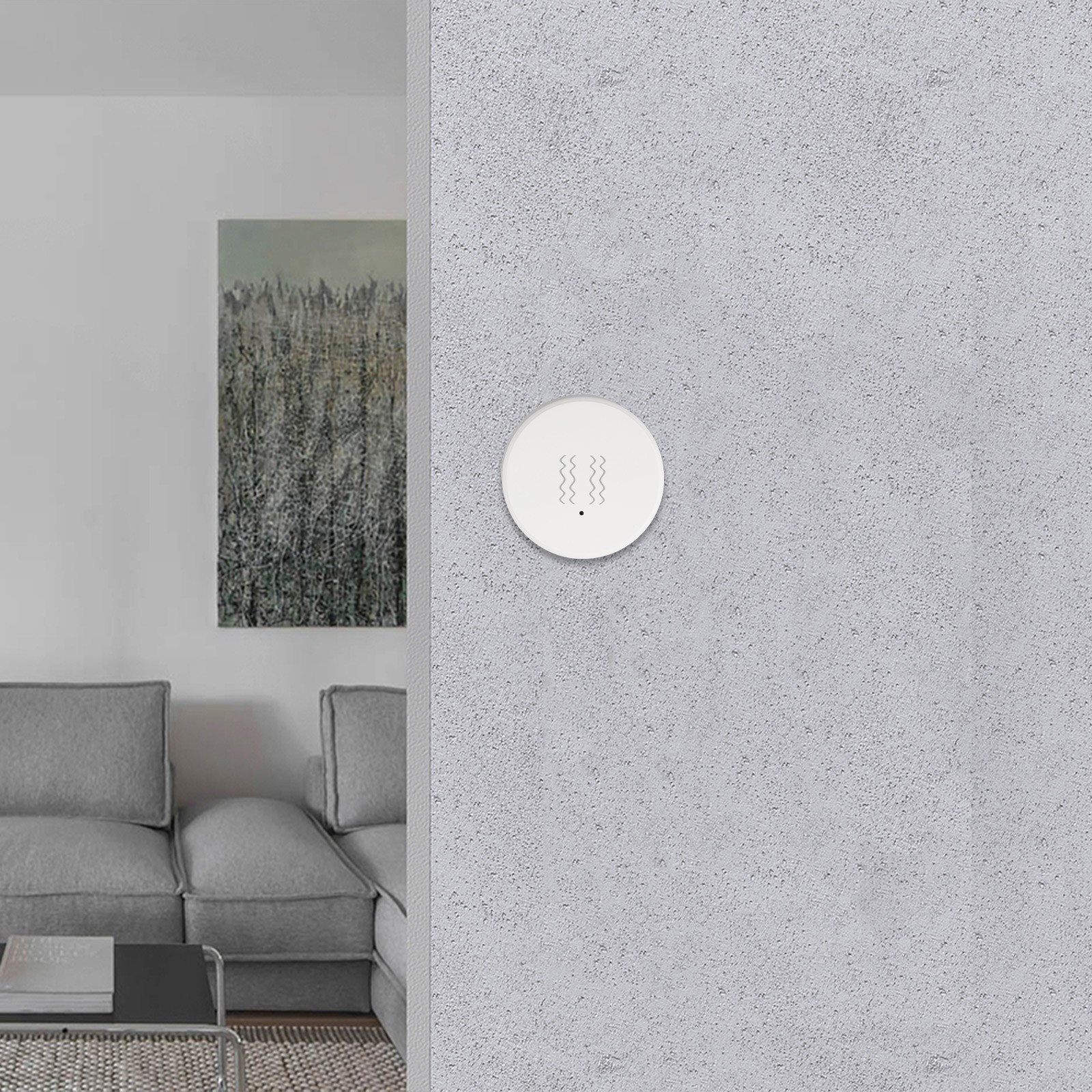 Home Security Enhanced by For Tuya Compatible Smart Vibration Detection Sensors