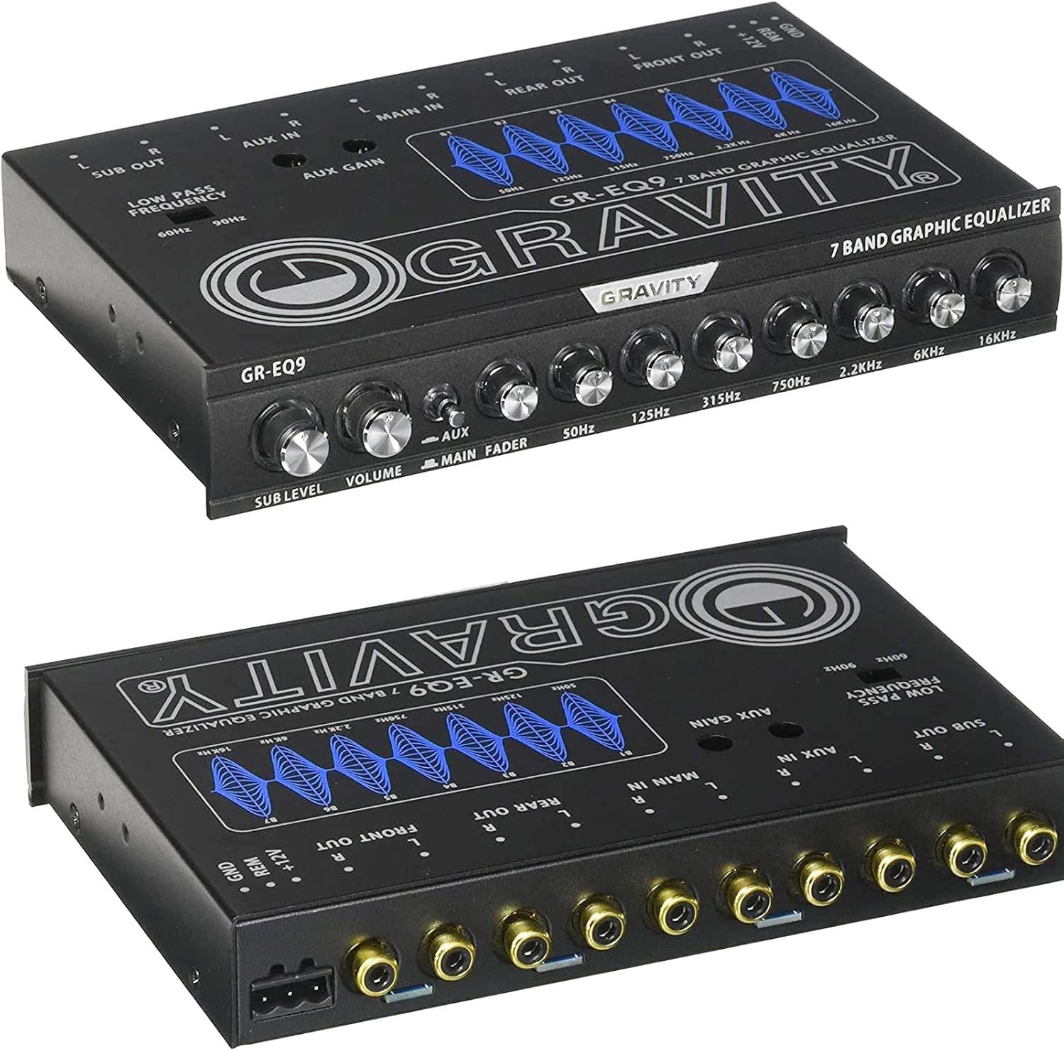Clarion EQS755 Car 7-Band Graphic Equalizer Audio Pre Amp High Level Speaker