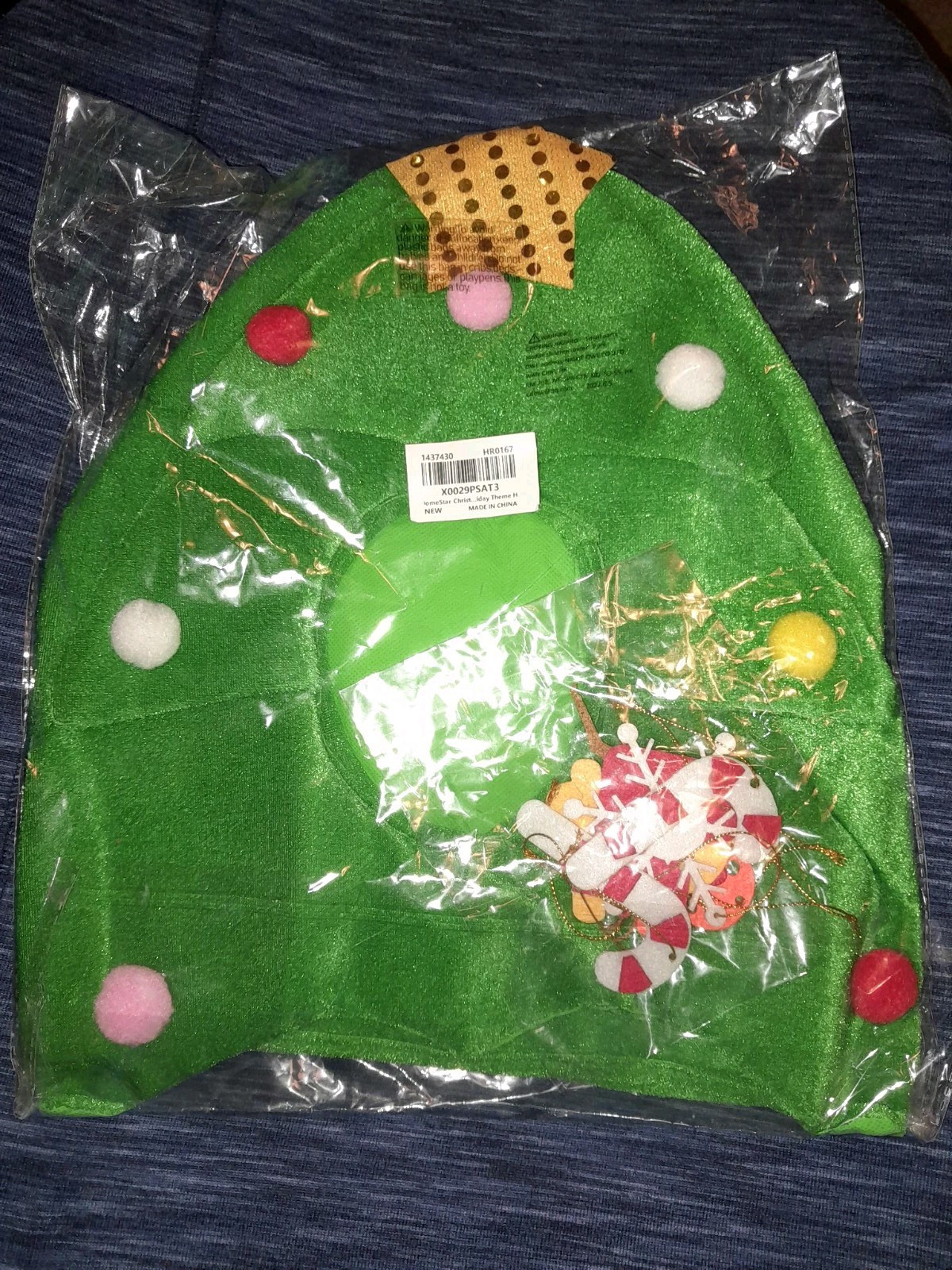 Christmas Tree Hat w Ornaments Cute Head Cover for Carnival Cosplay Festival