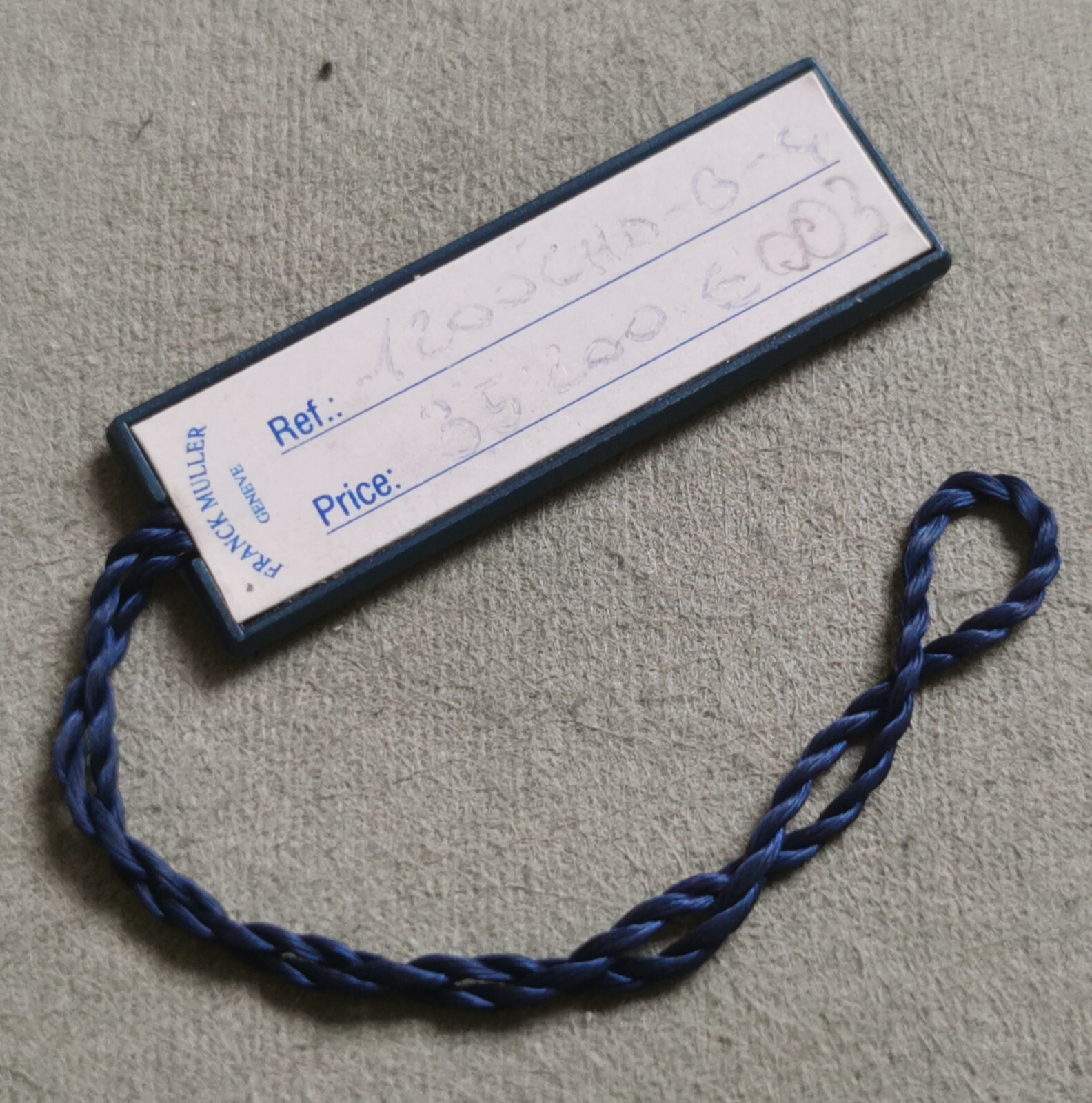 Franck Muller Vintage T2 plastic rectangular blue tag very good