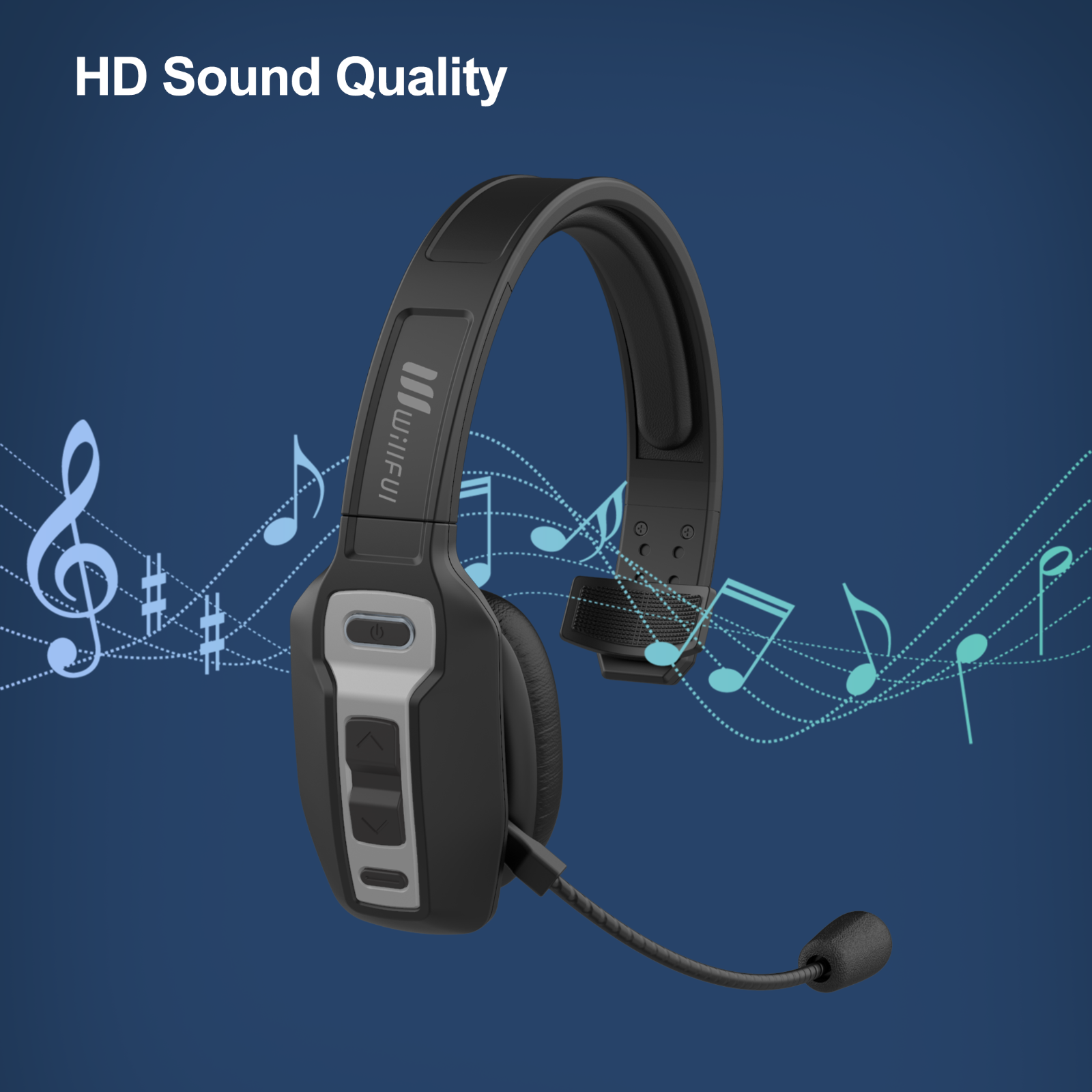 Trucker Wireless Bluetooth Headset with Mic Mute Key Noise Cancelling Headset