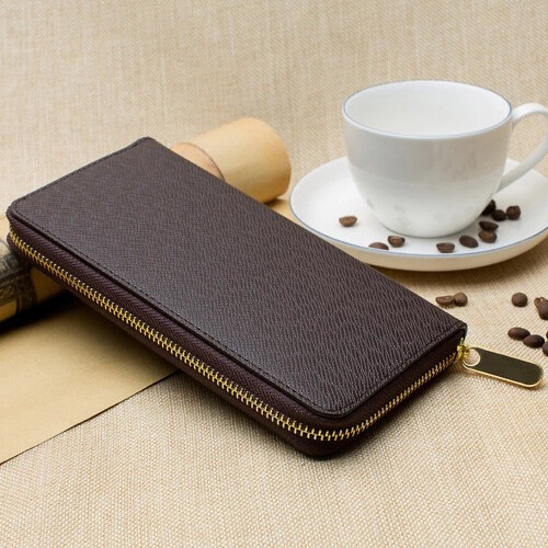 Unisex Long Leather Wallet Money Manager Zip Around Purse ID Credit Card Holders