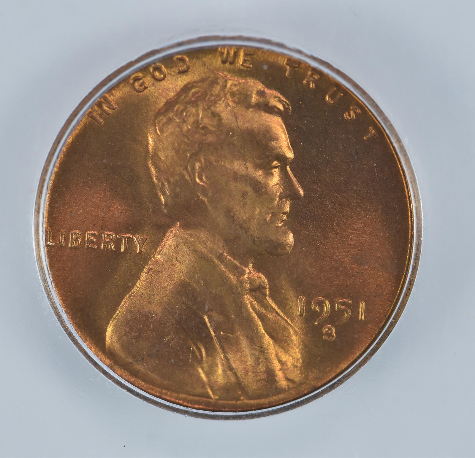 1951-S Lincoln Wheat Cent MS66 RD ICG