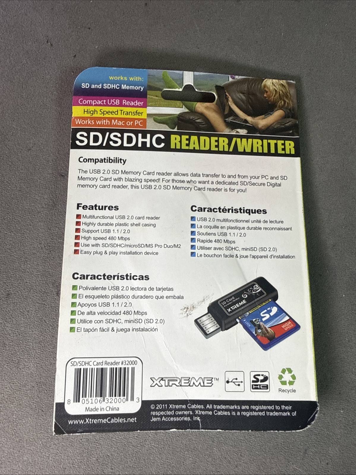Xtreme SD/SDHC Card Reader/Writer New